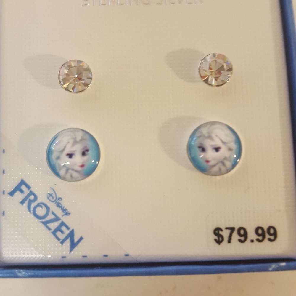 Silver Frozen earrings